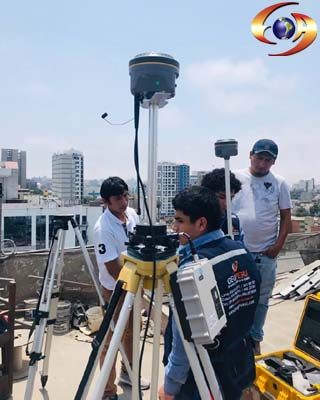 Levantamiento GNSS en azotea urbana